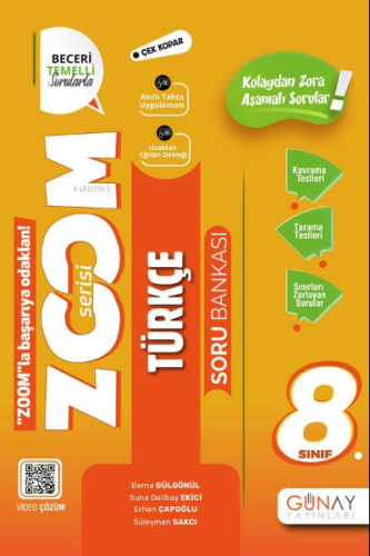 8.Sınıf LGS Yeni Zoom Türkçe Soru Bankası