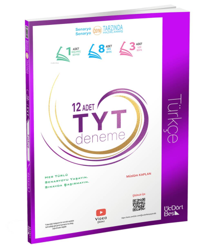 Üç Dört Beş Yayınları TYT 12'li Türkçe Deneme